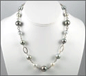 Tahitian black pearls strands necklaces Eva Perles Moorea